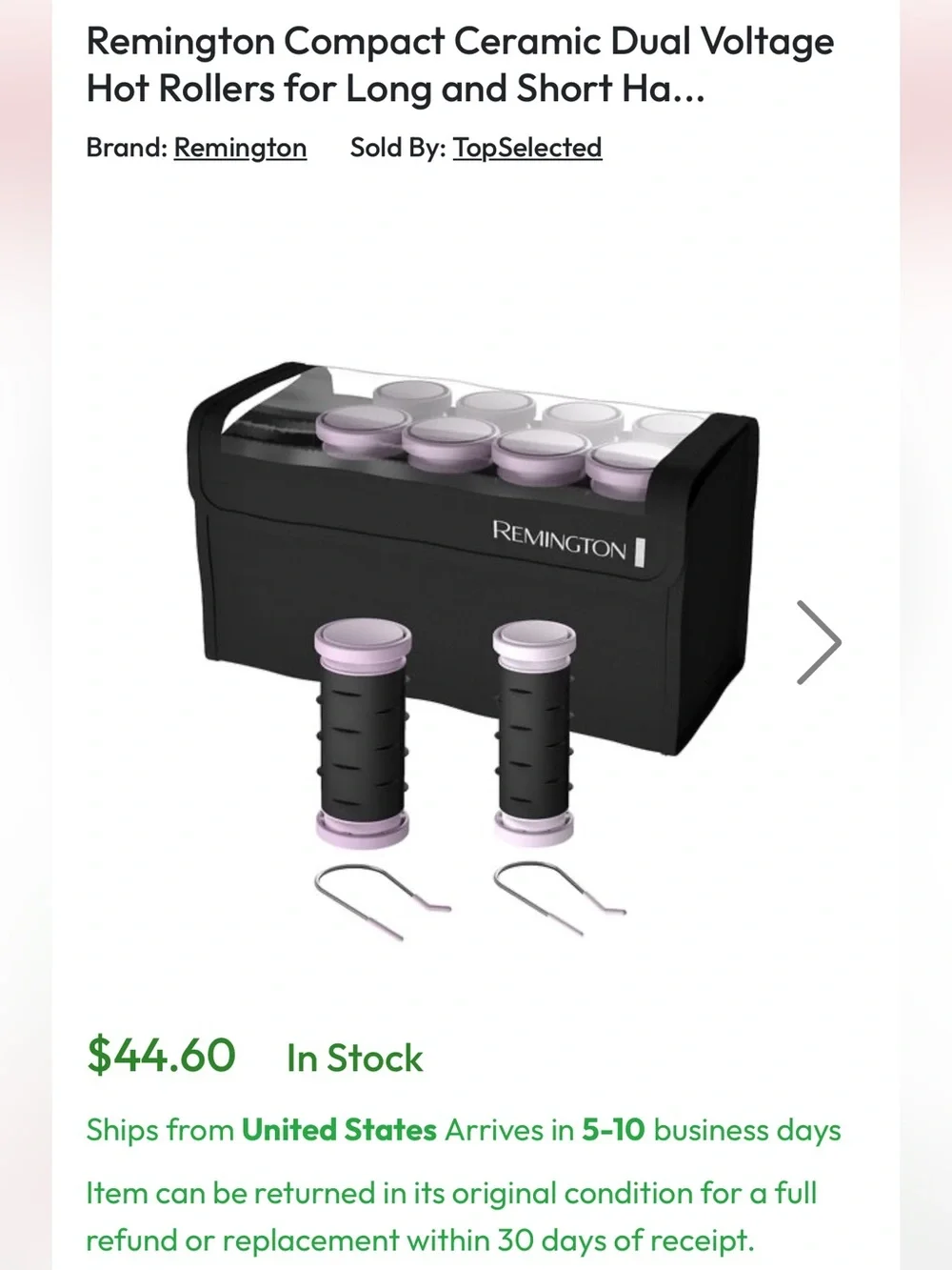Remington Black Hot Rollers 1” - 10